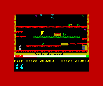 Manic Miner running on Clay