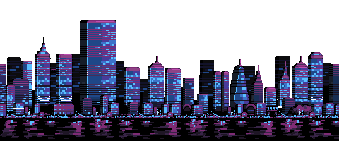 Retro City Skyline
